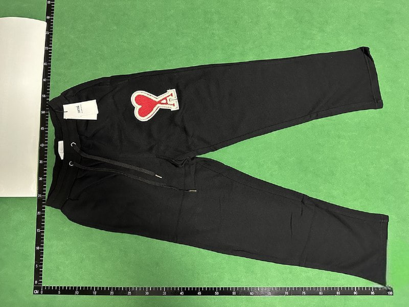 Ami Paris Heart Logo Pants -4