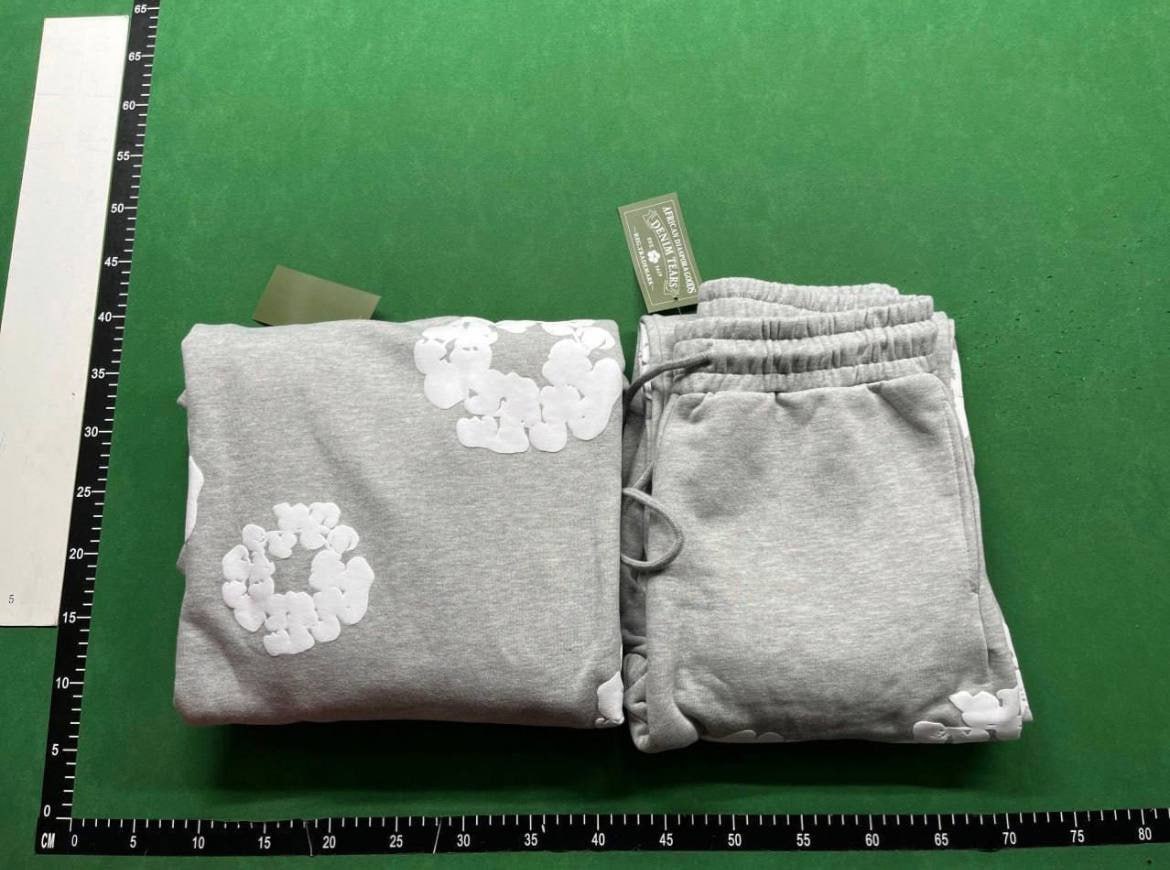 Denim Tears Flower Print Hoodie & Jogger Set [7 Colors] -2
