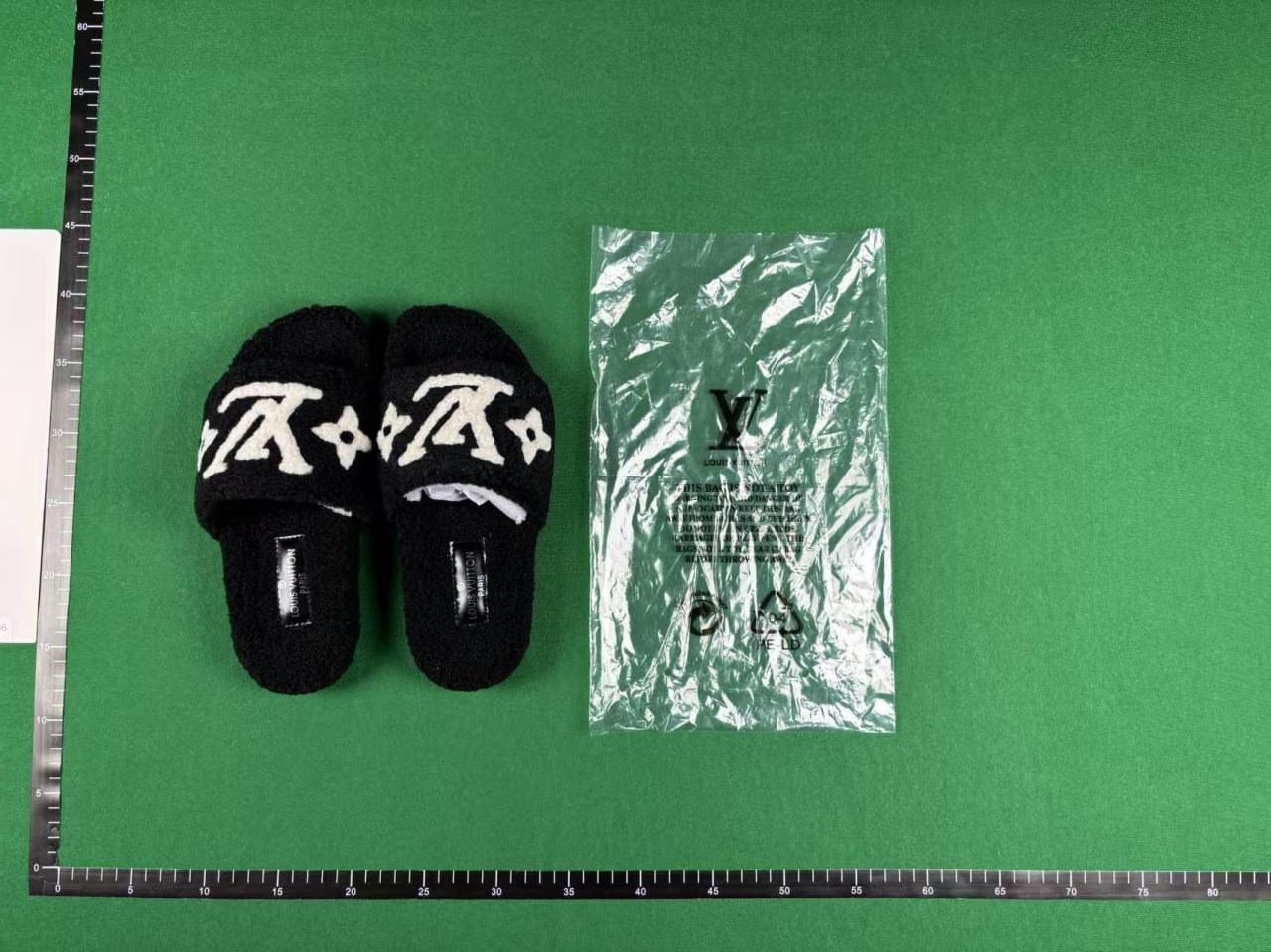  Louis Vuitton LV Monogram Faux Fur Slippers -2