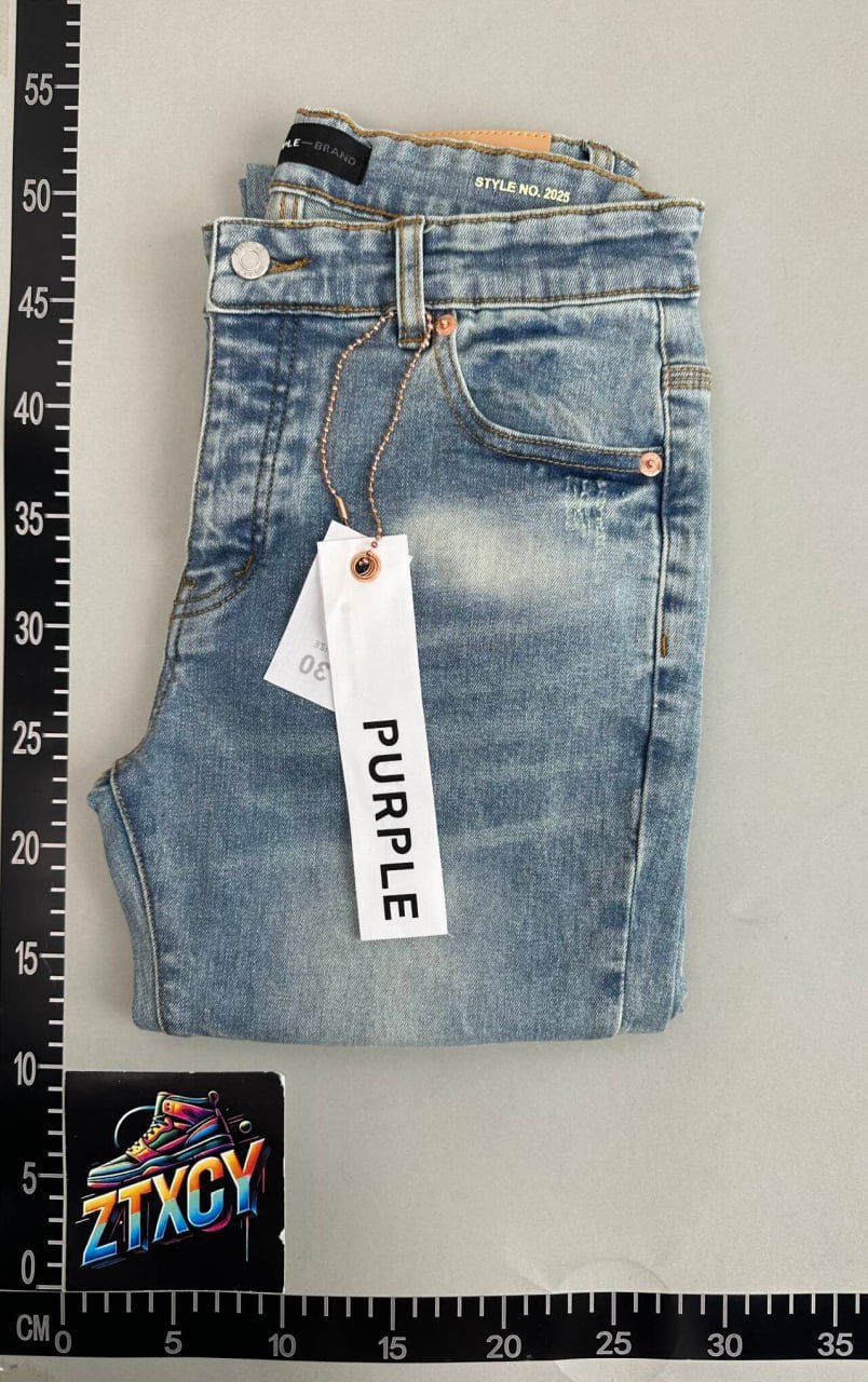 Purple-Brand Distressed Skinny Jeans -3