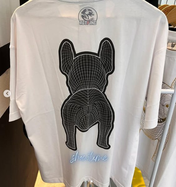 Gildan French Bulldog Line Art T-Shirt - Life Work Design -3