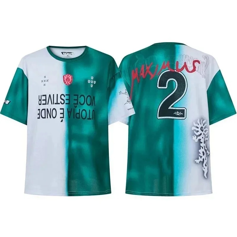 Men's football uniform loose mesh sports jersey-1119                   -2