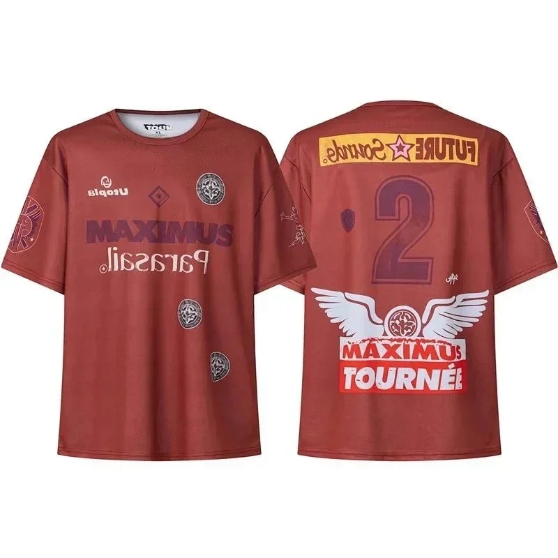 Men's football uniform loose mesh sports jersey-1119                   -7