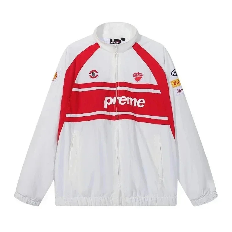 Supreme DUCATI joint SOCCER JERSEY Logo letter print loose short-sleeved football T-shirt-2792                   -2