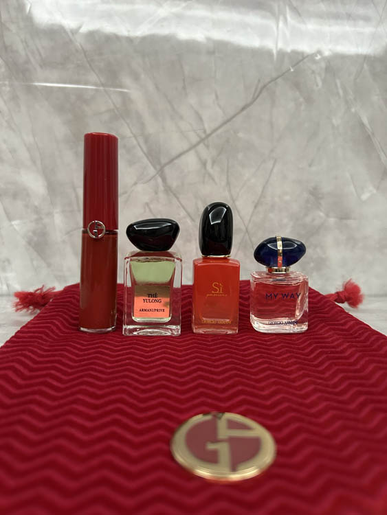 Armani perfume sample set of four with drawstring bag-3267                   -5